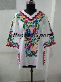 butterfly multi color embroidered Kaftan dress