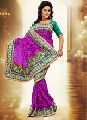 Jacquard Partywear Indian Embroidered Saree