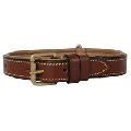 brown Leather Padded Dog Collar