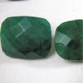 dyed green corundum gemstones