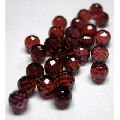 faceted ball shapes red garnet