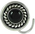 Fashion Black Onyx Gemstone 925 Sterling Silver Antique Nose Pin Jewellery