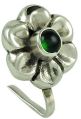 Scrumptious Green Onyx Gemstone 925 Sterling Silver Nose Pin Jewellery