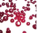 Ruby Synthetic Corundum Opaque Round Gemstones