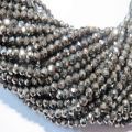 Pyrite faceted rondelle natural gemstone beads