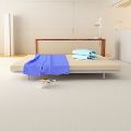 Zen Double Bed Frame with Soft Foam Mattress