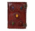 Embossed Leather Five Stone Journal Leather Note Book