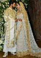 Deepika Padukone & Ranveer Singh Wedding Reception Wear Heavy Saree & Sherwani Combo