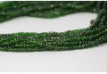 AAA Natural Chrome Diopside Faceted Rondelle Beads Strand