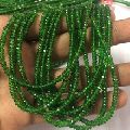Chrome Diopside Rondelle Shaped Faceted Beads Strand