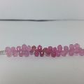 Pink Sapphire Faceted Teardrop Beads