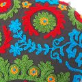 16 Round Uzbek Suzani Cushion Cover Vintage Embroidered Floor Throw Pillow Case SSTHPEA011