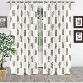 Anchor Print Curtains Indian Hand Block Printed Cotton Shower Curtain