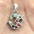 Genuine Navratan Bezel Gemstone 925 Sterling Silver Natural Fashion Pendant