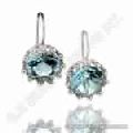 Blue Topaz earring set sterling silver