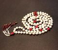 Pearl and Ruby gemstone Faceted beads