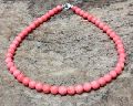 Pink Coral Choker Necklace,
