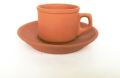Clay Cup Saucers Set