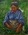 Woman plucking Leaves, Oil paintings for sale