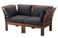 Brown wooden sofa