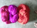 Undyed twisted coloured silk yarn