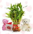 Layer Bamboo Plant White Teddy