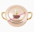 COPPER STEEL FOOD SERVING DISH WITH BOWL