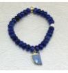 Natural Blue Agate Beads Bracelet