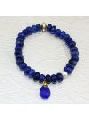 Natural Blue Chalcedony with Blue Agate Beads Bracelet