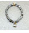 Natural Crystal Quartz with Howlite Beads Bracelet