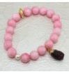 Ruby with Pink Beads Bracelet Gold Plated Jewelry for Women Girls
