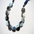 Blue Peruvian Opal Faceted Coin beads