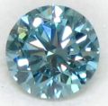 Blue round brilliant cut loose moissanite for Engagement Ring