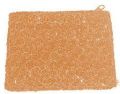 Orange Plain Printed handmade zari work coin purse