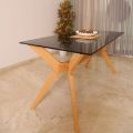 Emerge Solid Wood Dining Table in Steam Beech Finish