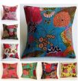 Floral Kantha Decorative Pillow Cover