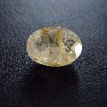 10x14mm Natural Golden Rutile Oval Faceted Cut Gemstone