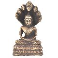 Bronze Buddha Sitting Under Snake Hood