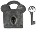 Elephant Vintage Style Handmade Iron Pad Lock with Its Key