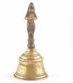 Old Brass Hand Carved Rare Hindu God Statue Hand Held Bell