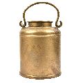 Rare Brass Old Milk Can with a Handle