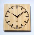 Rectangle Brown wooden wall clock
