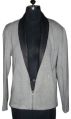 Ladies Black & Grey Wool & Goat Leather Jacket