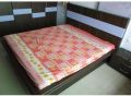 wooden double bed