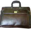Brown Tierra Plain men office leather bag
