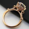 Round Golden Polished designer ring