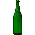 green champagne glass bottle