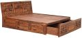 Sheesham Wood Drawer Double Bed
