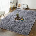 Cotton Leather Rectangular Blue Plain shaggy rugs