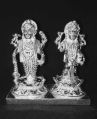 Shiny-silver New Polished silver vishnu laxmi idol